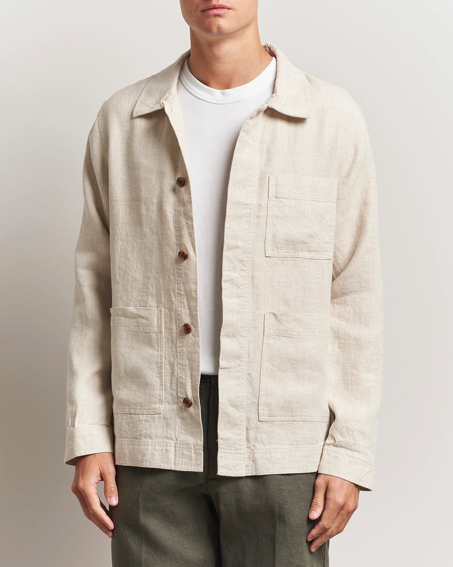 Herre | Skjorter | NN07 | Olav Linen Overshirt Oat