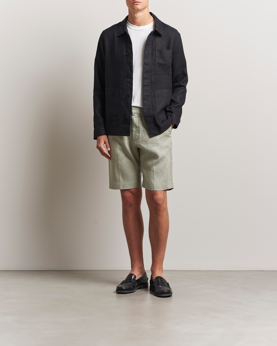 Herre | Skjorter | NN07 | Olav Linen Overshirt Black