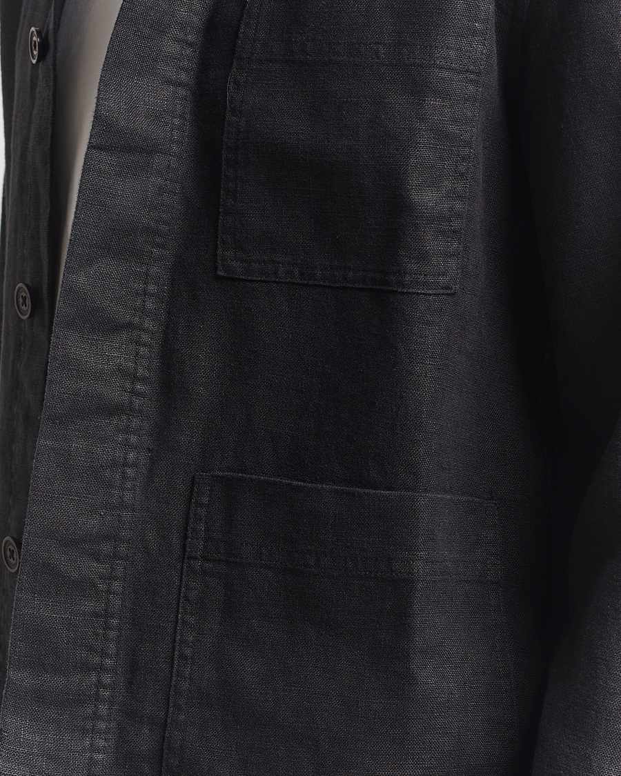 Herre | Skjorter | NN07 | Olav Linen Overshirt Black