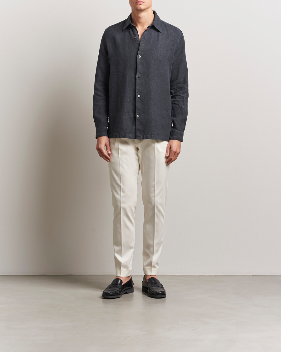 Herre | Bukser | Tiger of Sweden | Tenuta Pleated Cotton Trousers Soft White