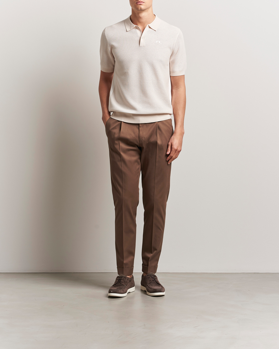 Herre | Bukser | Tiger of Sweden | Tenuta Pleated Cotton Trousers Warm Brown