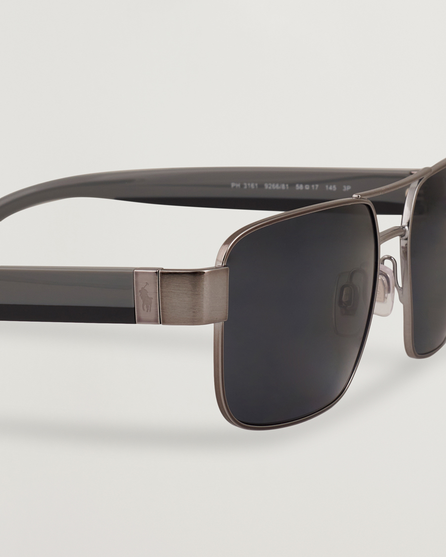Herre | Solbriller | Polo Ralph Lauren | 0PH3161 Polarized Sunglasses Brushed Gunmetal