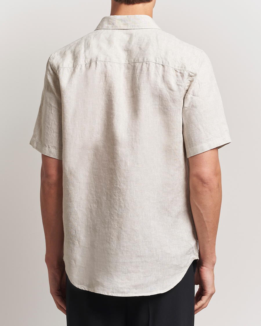 Herre | Skjorter | NN07 | Enzo Linen Short Sleeve Shirt Oat