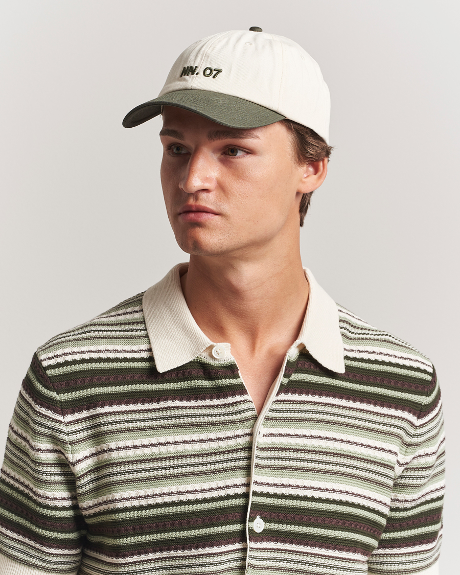 Herre | Hatter og capser | NN07 | Logo Cap Croc Green/Off White