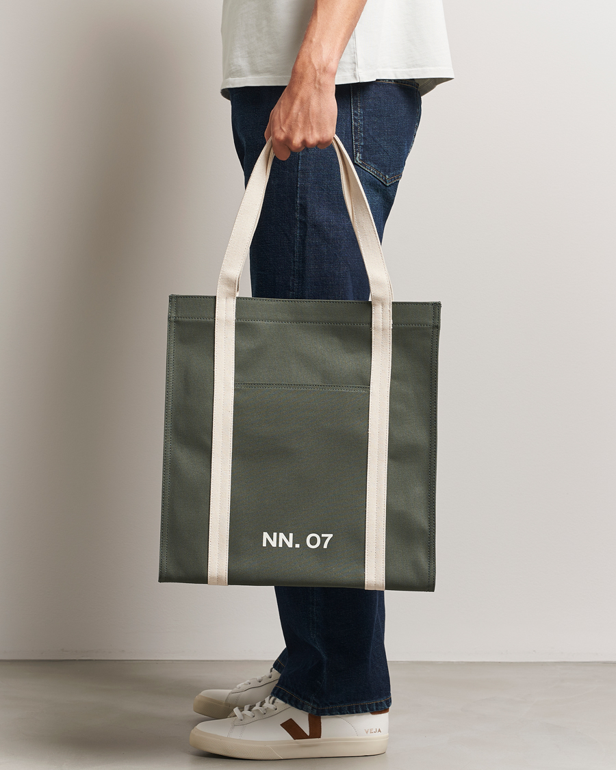 Herre | Vesker | NN07 | Tote Bag Croc Green