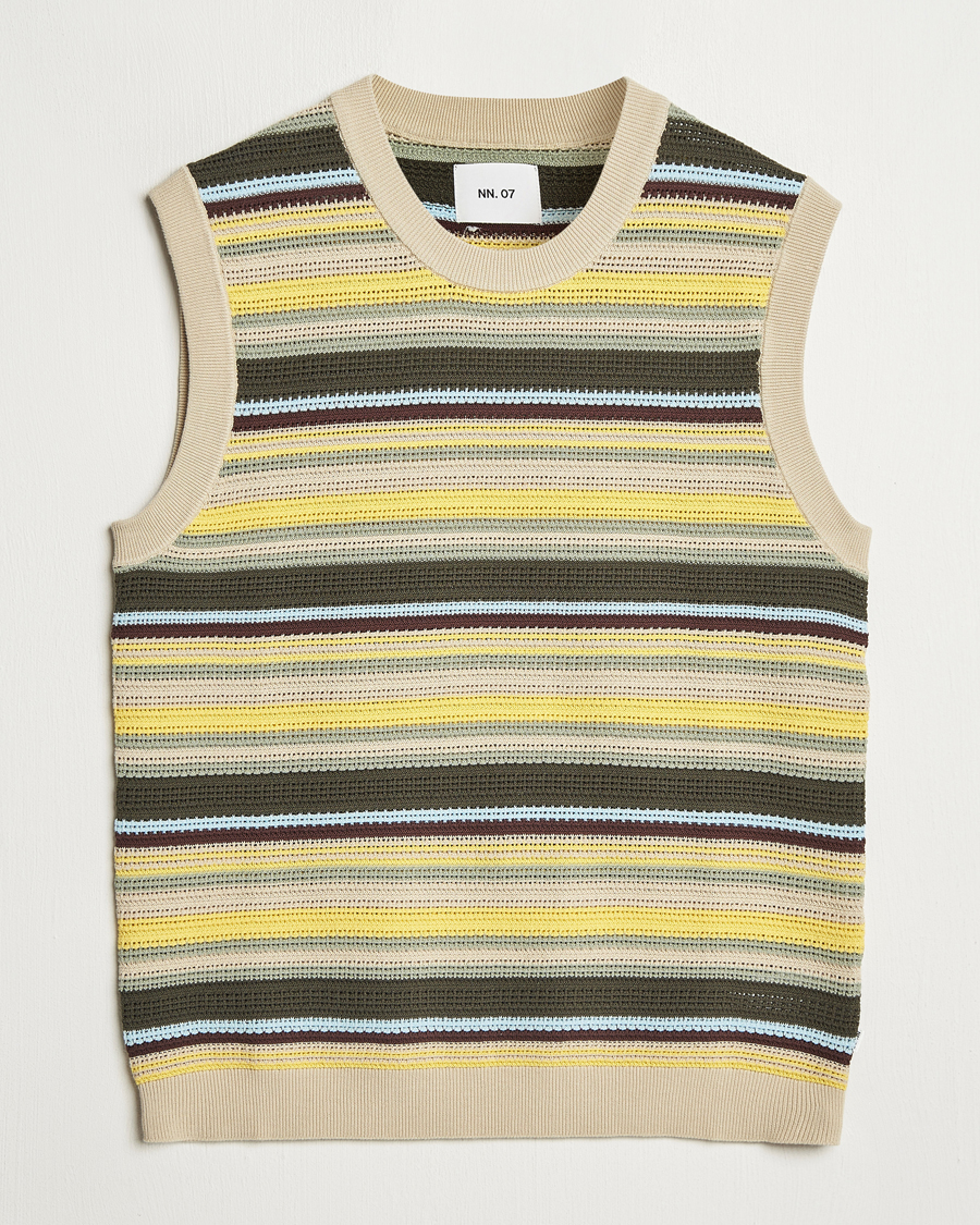 Herre | Gensere | NN07 | Huxley Knitted Striped Vest Multi