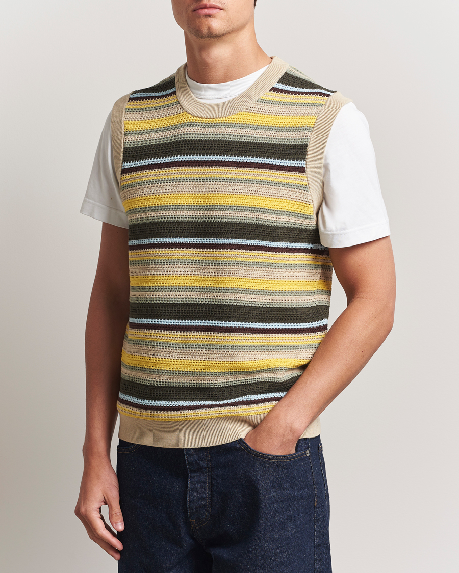Herre | Gensere | NN07 | Huxley Knitted Striped Vest Multi