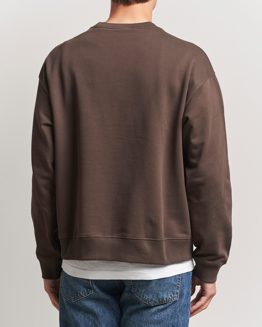 Herre | Gensere | NN07 | David Rope Logo Crew Neck Sweatshirt Coffee