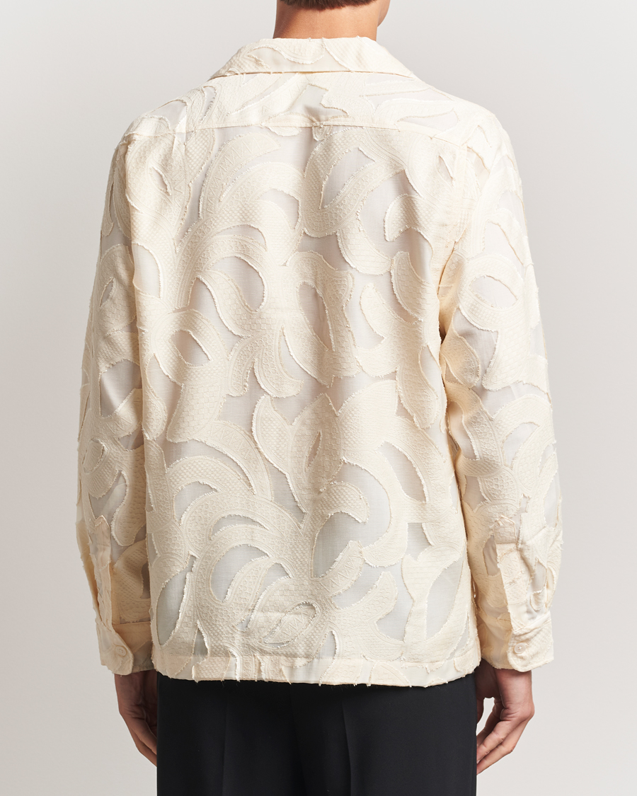 Herre | Skjorter | NN07 | Hank Fil-Coupé Jacquard Overshirt Off White