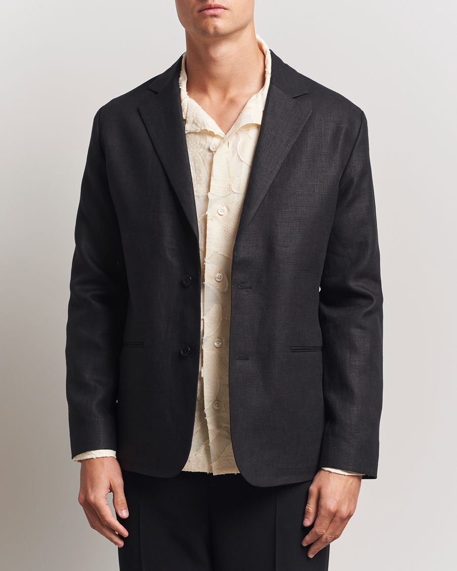 Herre | Dressjakker | NN07 | Timo Linen Blazer Black