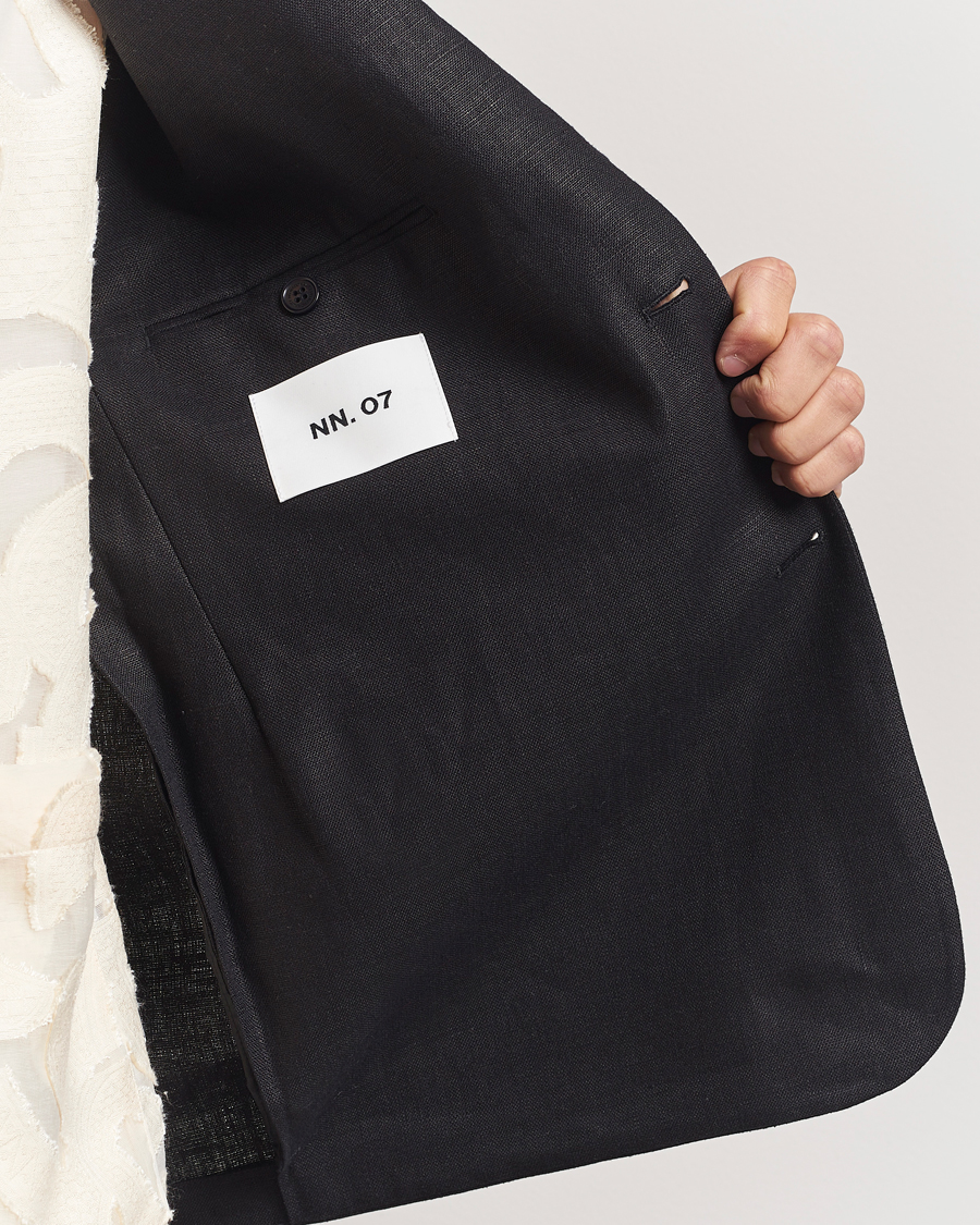 Herre | Dressjakker | NN07 | Timo Linen Blazer Black
