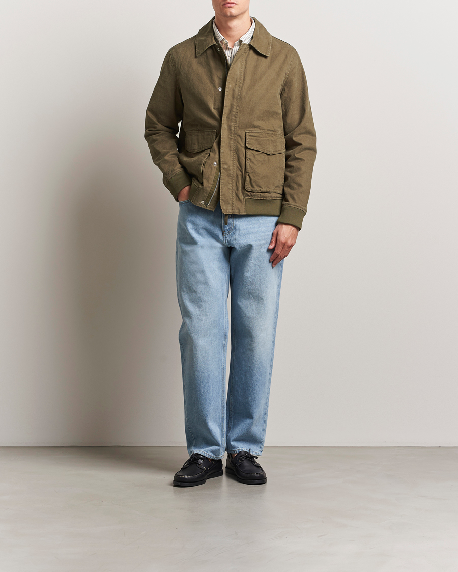 Herre | Jakker | A Day's March | Bader Cotton Flight Jacket Olive