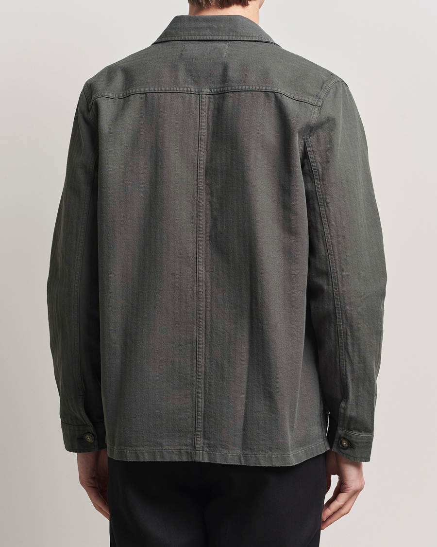 Herre | Jakker | A Day's March | Herringbone Overshirt Olive