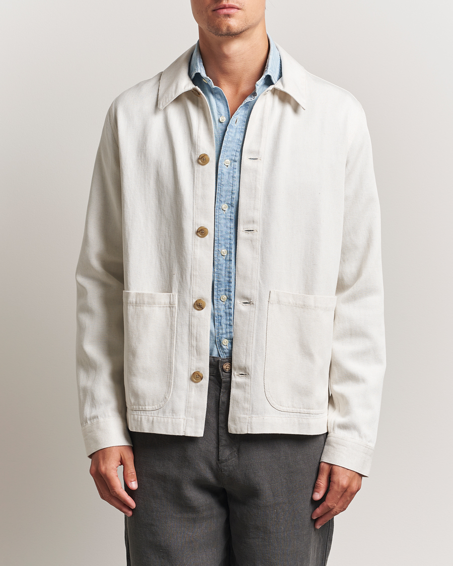 Herre | Jakker | A Day's March | Imola Hemp Overshirt Ecru