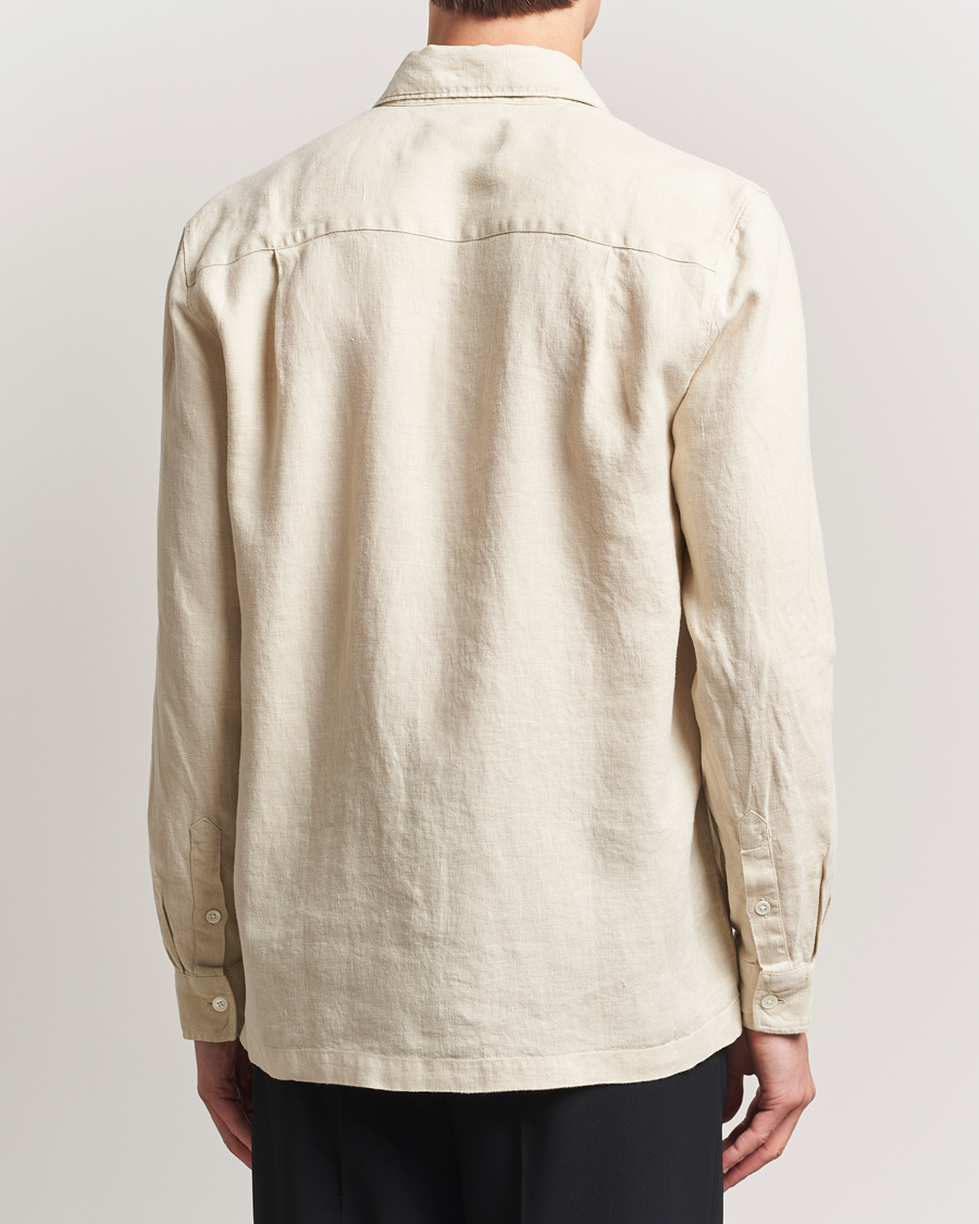 Herre | Skjorter | A Day's March | Clean Cut Linen Shirt Oyster