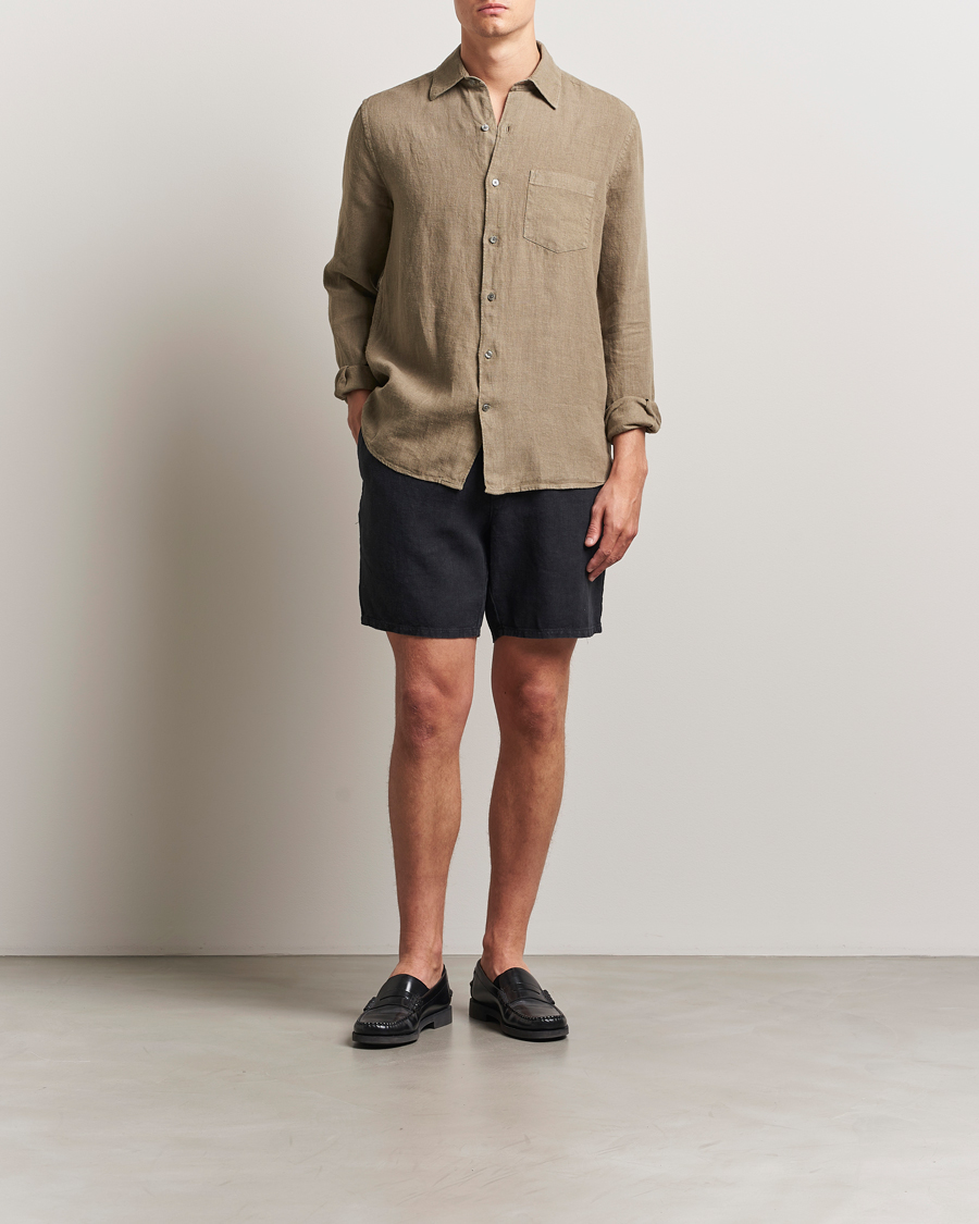 Herre | Skjorter | A Day's March | Abu Linen Shirt Clay