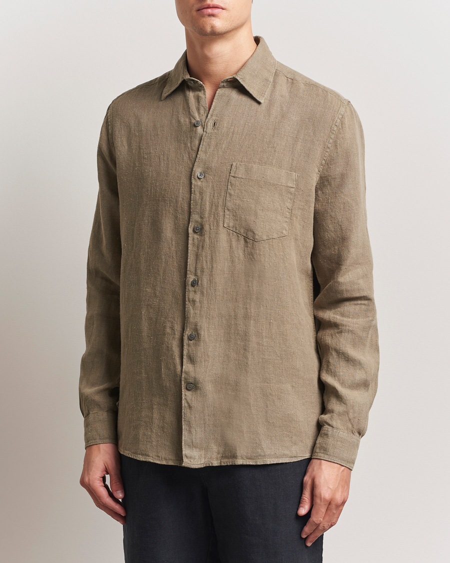 Herre | Skjorter | A Day's March | Abu Linen Shirt Clay