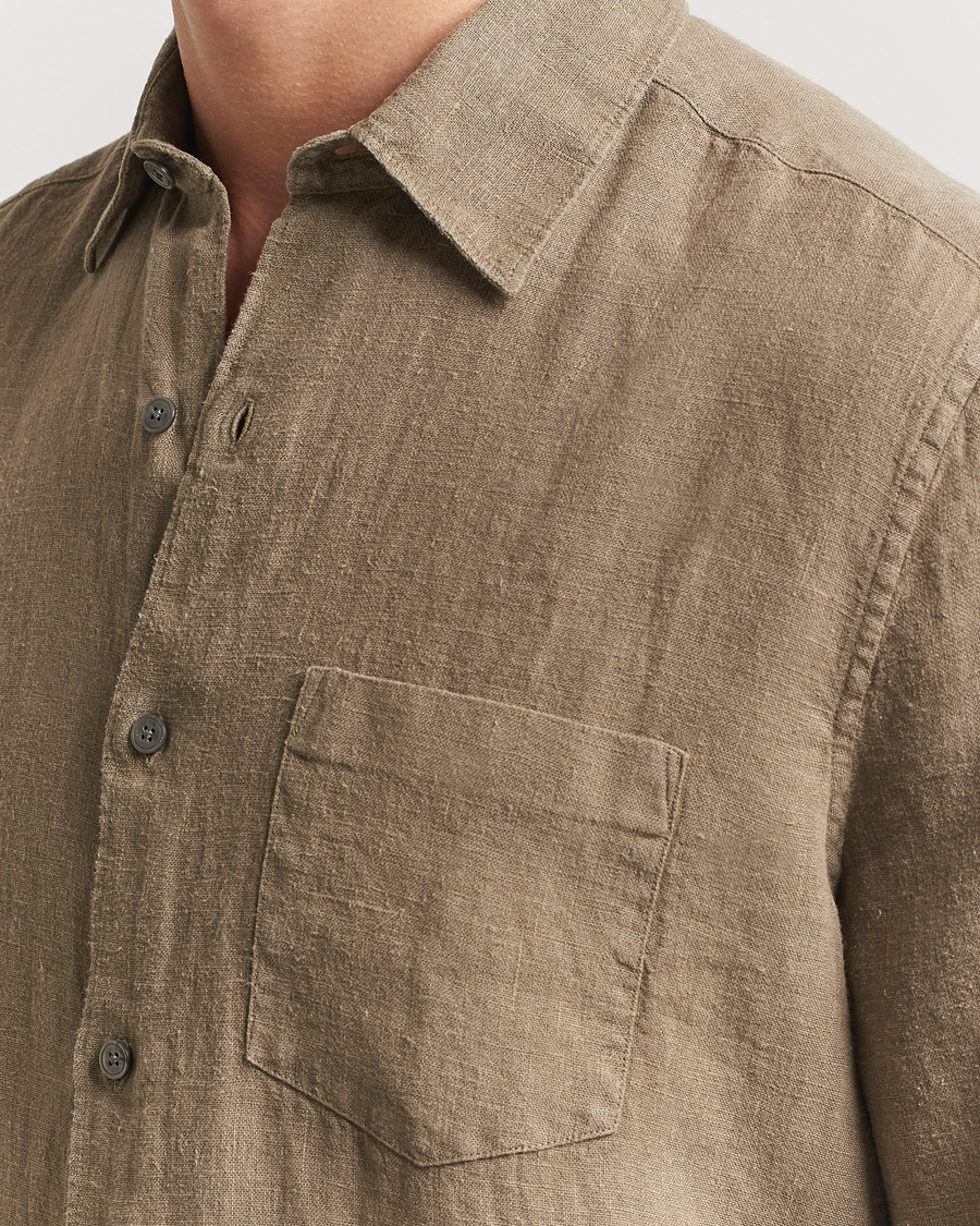 Herre | Skjorter | A Day's March | Abu Linen Shirt Clay