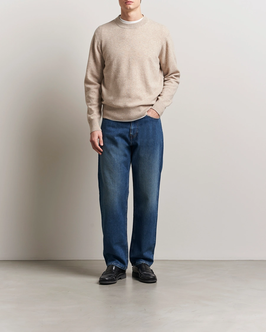 Herre | Gensere | A Day's March | Marlow Cashmere Blend Sweater Sand