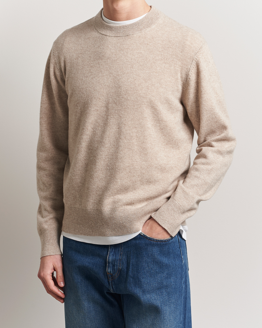 Herre | Gensere | A Day's March | Marlow Cashmere Blend Sweater Sand