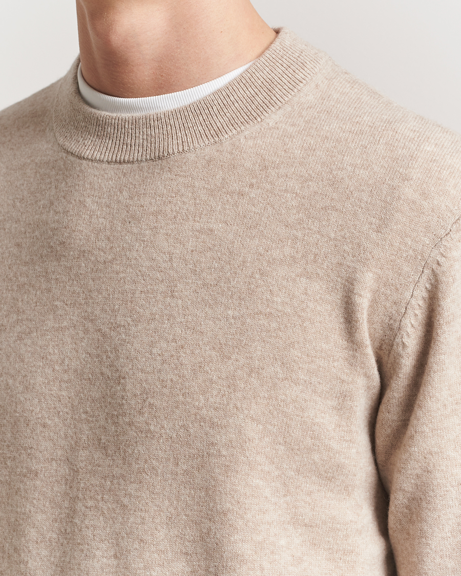 Herre | Gensere | A Day's March | Marlow Cashmere Blend Sweater Sand
