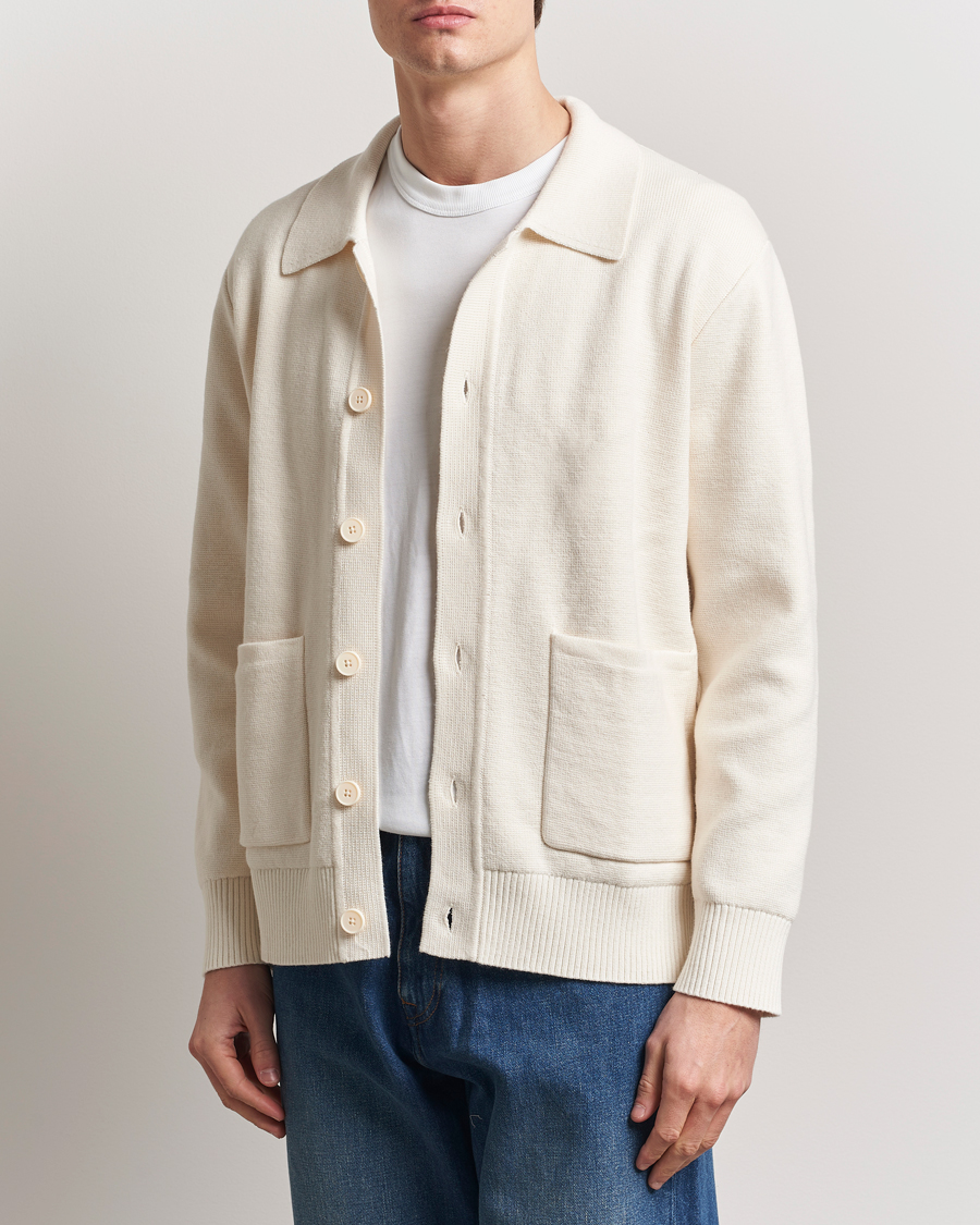 Herre | Gensere | A Day's March | Holt Cardigan Off White