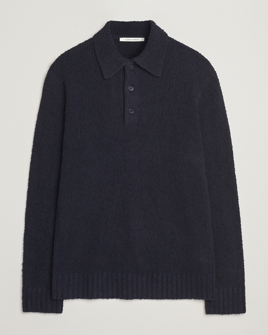 Herre | Gensere | A Day's March | Dover Structured Polo Navy