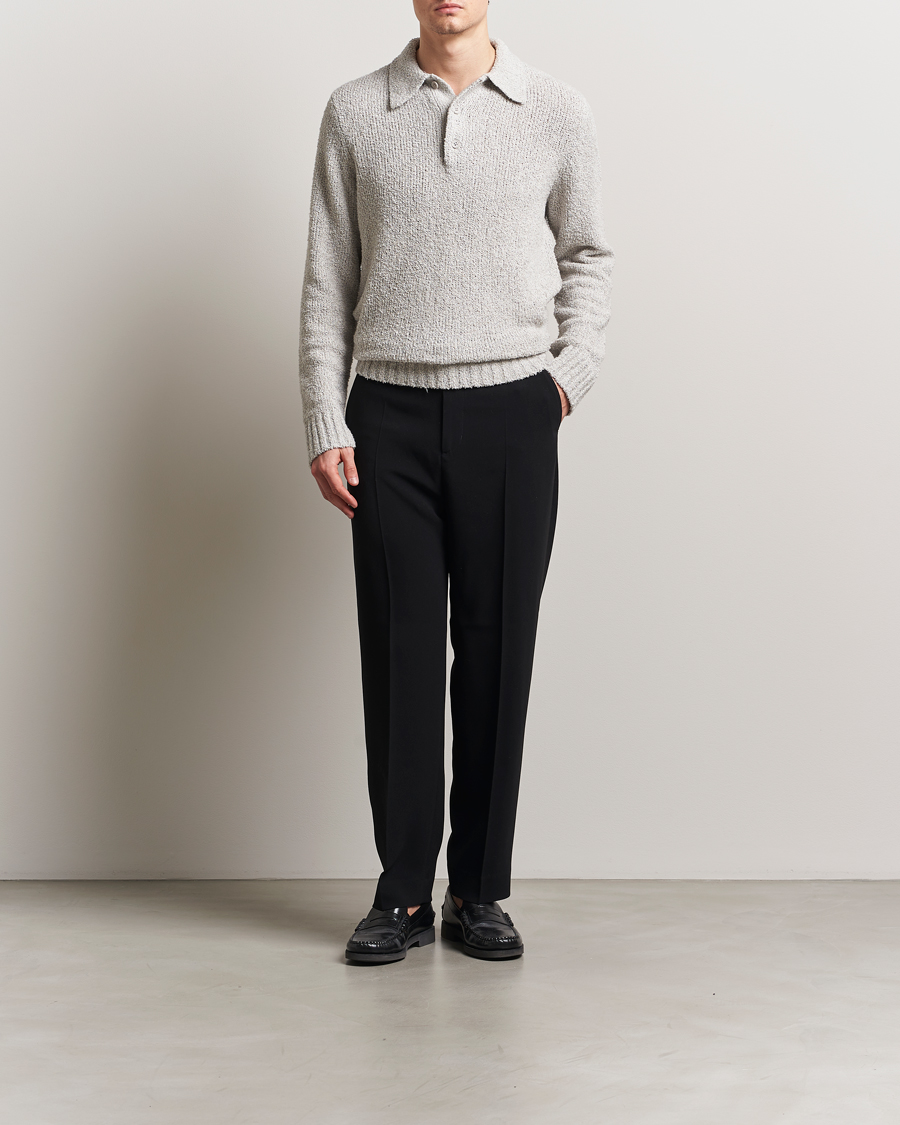 Herre | Gensere | A Day's March | Dover Structured Polo Light Grey