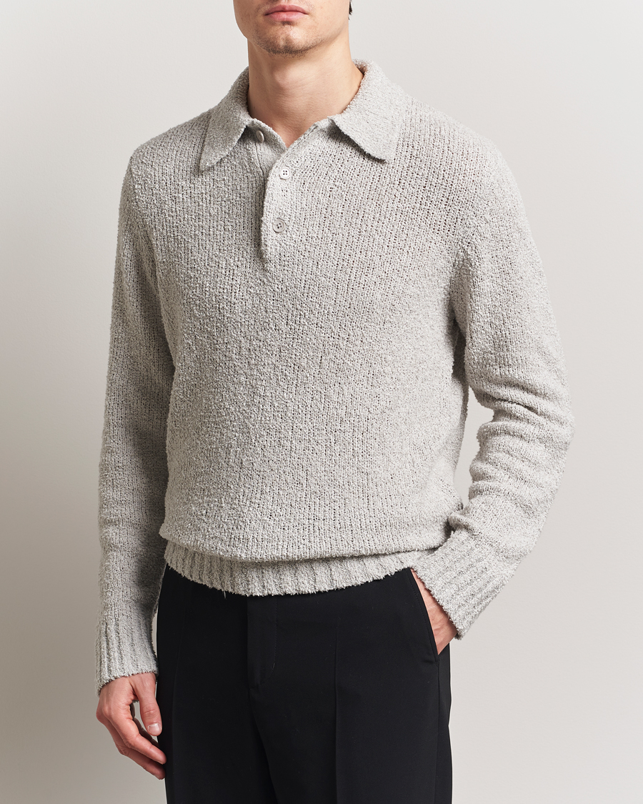 Herre | Gensere | A Day's March | Dover Structured Polo Light Grey