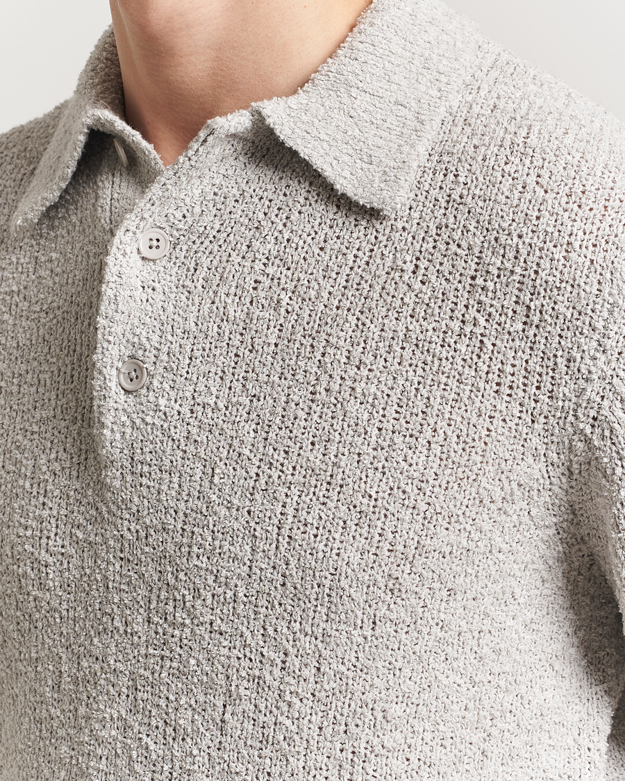 Herre | Gensere | A Day's March | Dover Structured Polo Light Grey