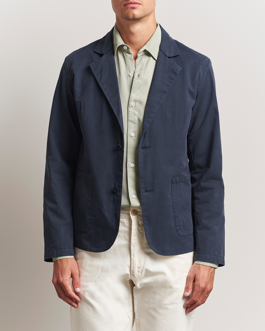 Herre | Dressjakker | A Day's March | Mace Unconstructed Blazer Navy
