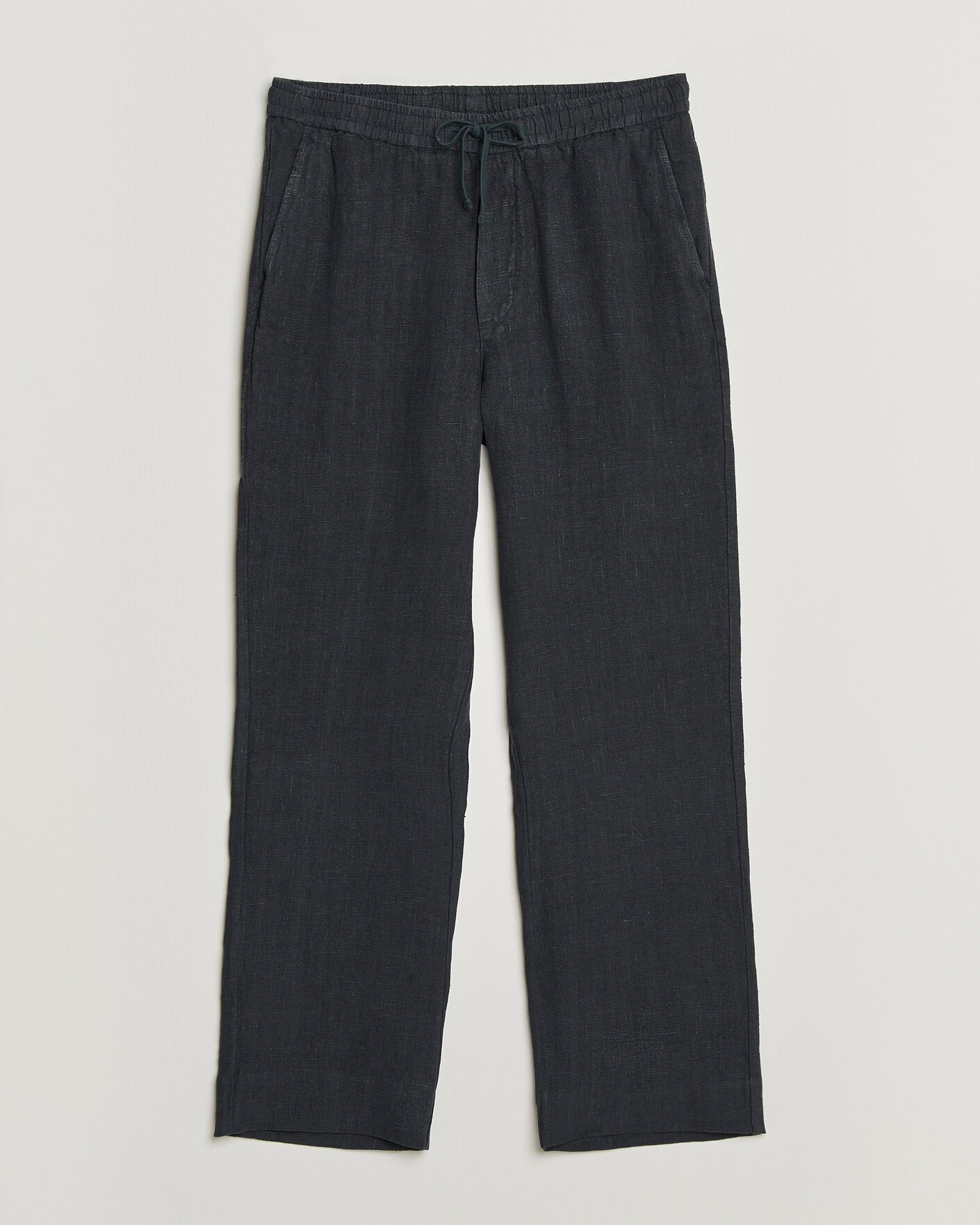 Herre | Nytt i butikken | A Day's March | Tamiat Linen Drawstring Trousers Black