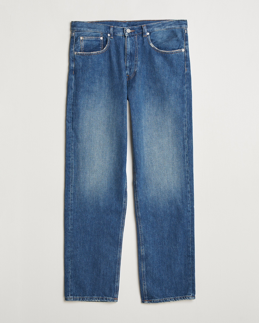 Herre | Jeans | A Day's March | Denim Nr3 Straight Fit Worn Mid Blue