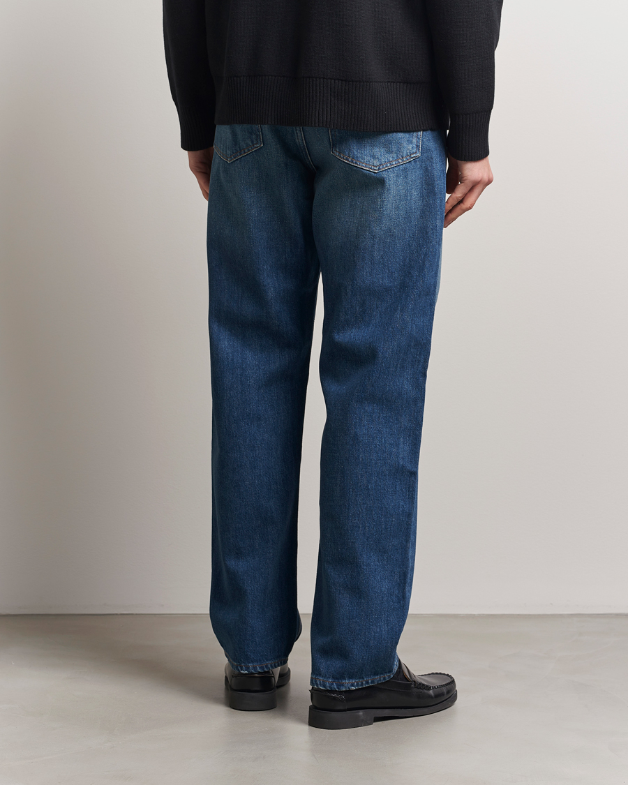 Herre | Jeans | A Day's March | Denim Nr3 Straight Fit Worn Mid Blue