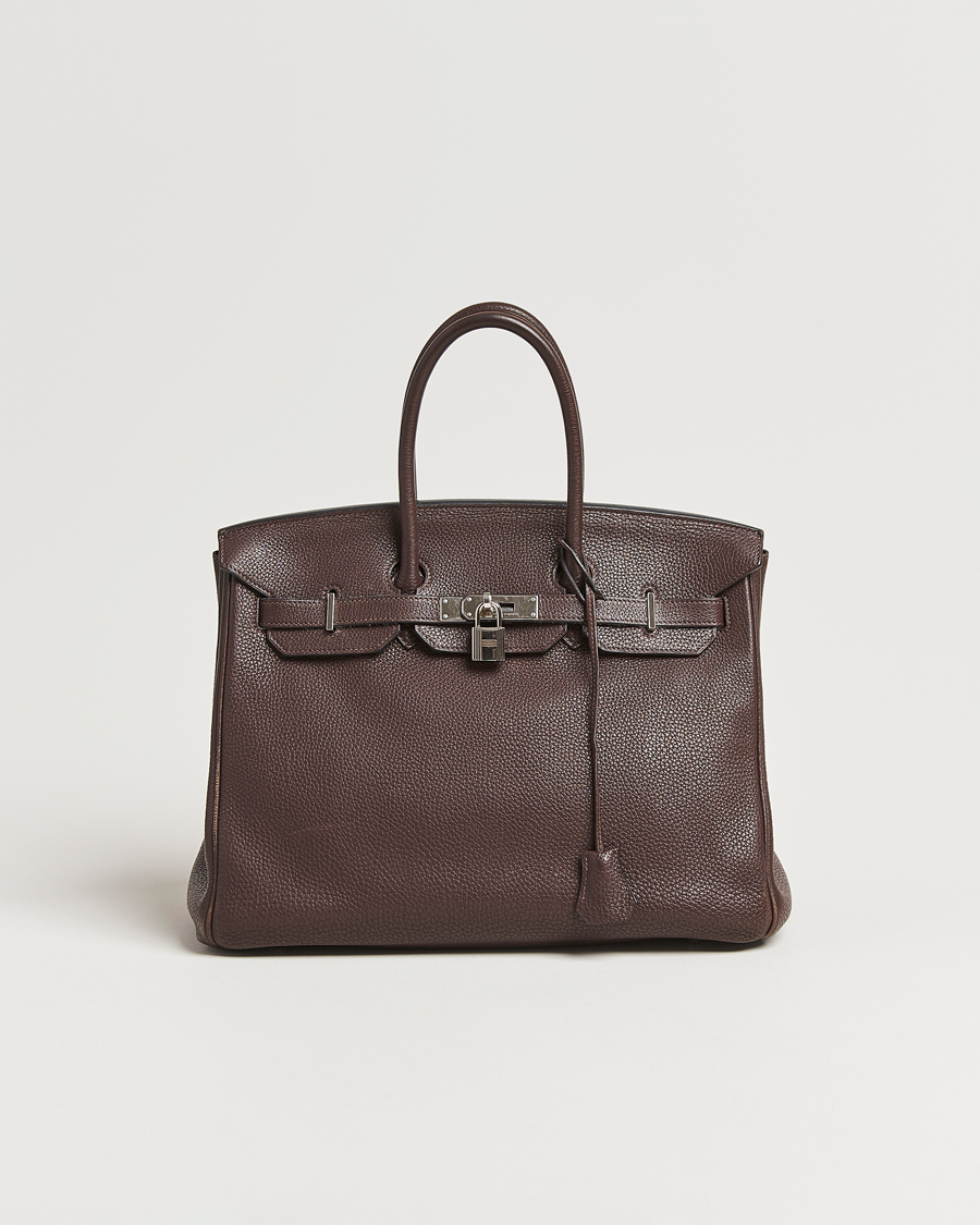 Herre | Pre-Owned & Vintage Bags | Hermès Pre-Owned | Birkin 35 Taurillon Clémence Ebène