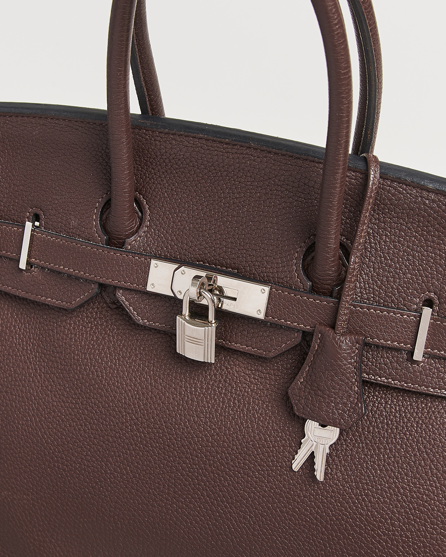 Herre | Pre-Owned & Vintage Bags | Hermès Pre-Owned | Birkin 35 Taurillon Clémence Ebène