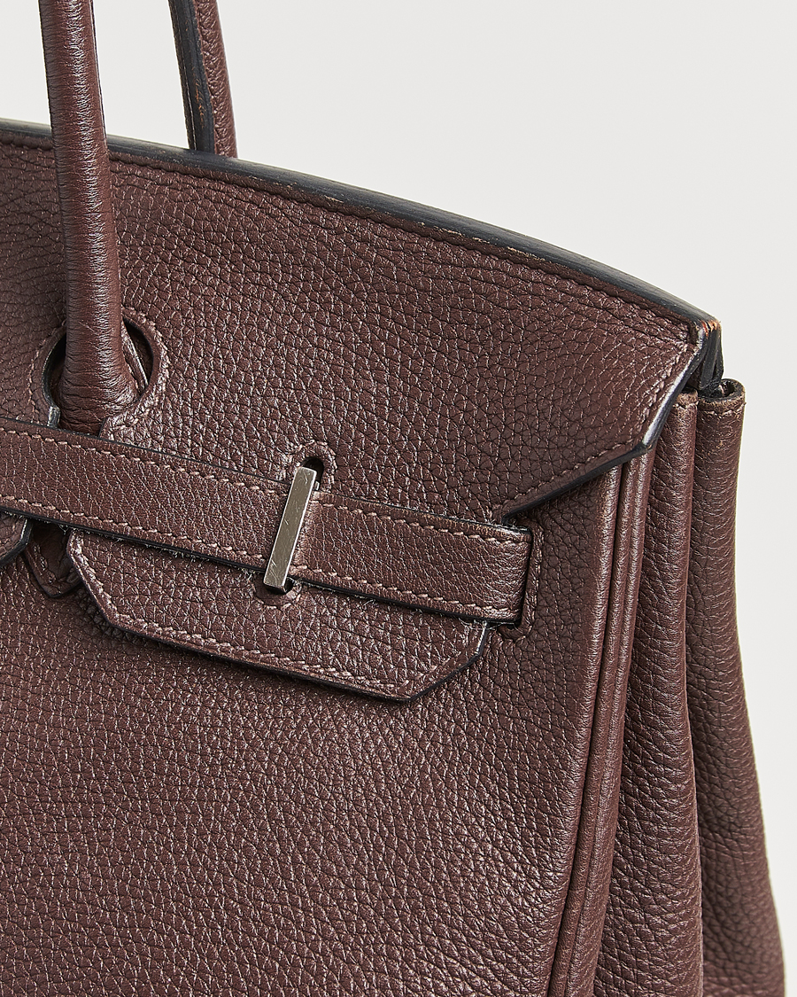 Herre | Pre-Owned & Vintage Bags | Hermès Pre-Owned | Birkin 35 Taurillon Clémence Ebène