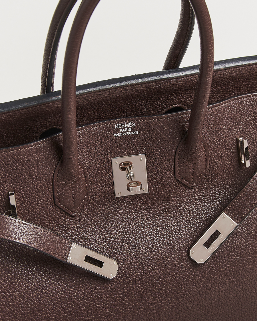 Herre | Pre-Owned & Vintage Bags | Hermès Pre-Owned | Birkin 35 Taurillon Clémence Ebène