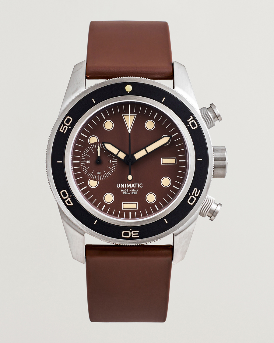 Herre | UNIMATIC U3 Heritage Chronograph Diver Dark Brown | UNIMATIC | U3 Heritage Chronograph Diver Dark Brown
