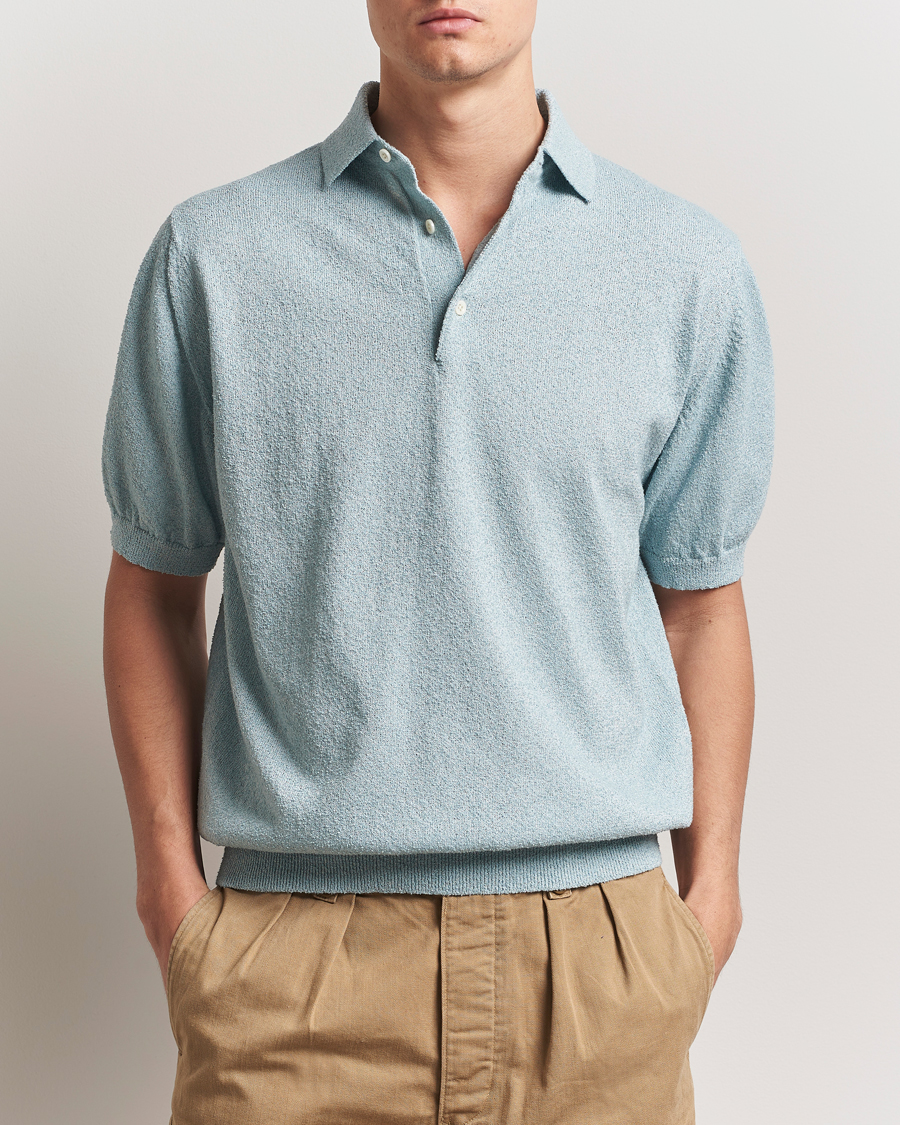 Herre | Pikéer | BEAMS PLUS | Short Sleeve Boucle Polo Light Blue