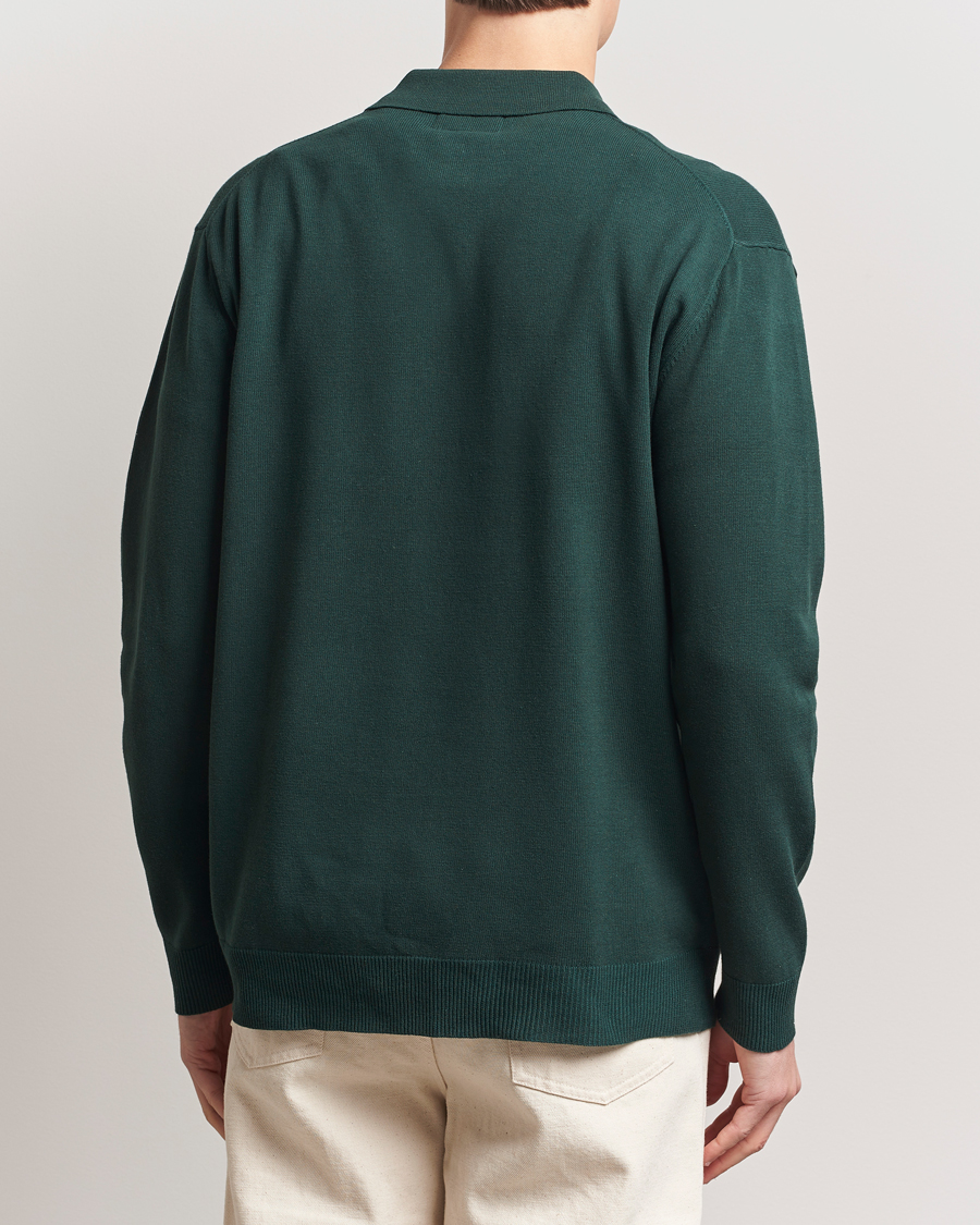 Herre | Gensere | BEAMS PLUS | Long Sleeve 12G Knit Polo Forest Green