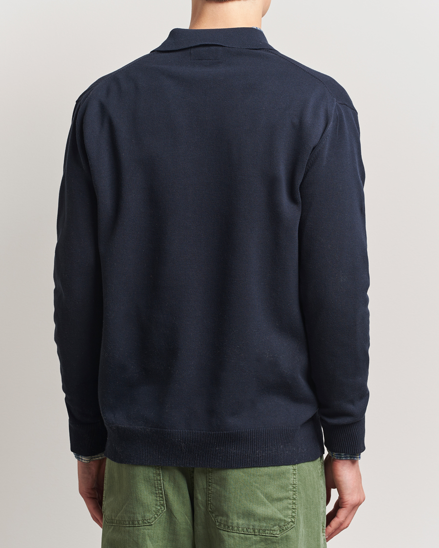 Herre | Gensere | BEAMS PLUS | Long Sleeve 12G Knit Polo Navy