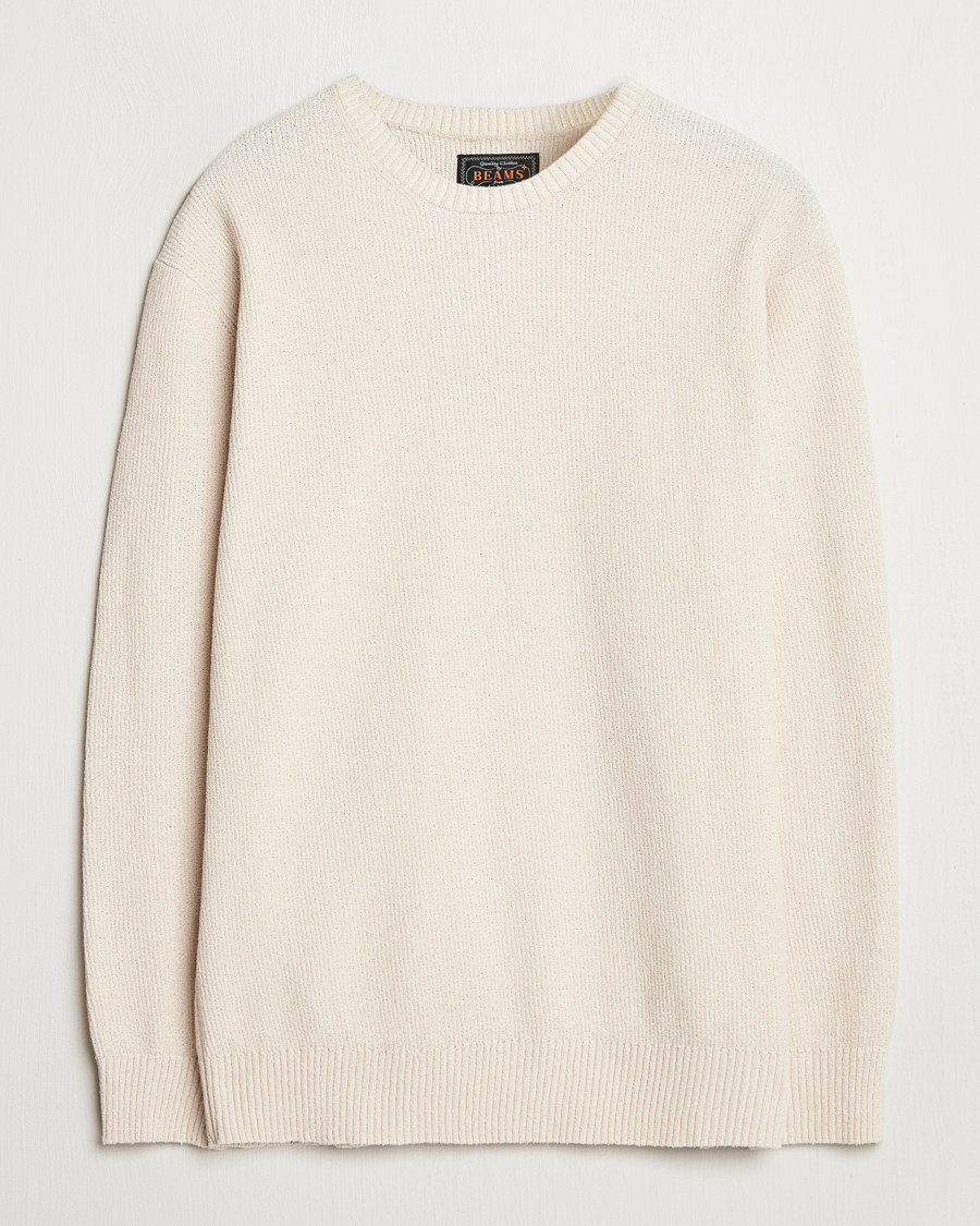 Herre | Gensere | BEAMS PLUS | Cotton Rib Crewneck Beige