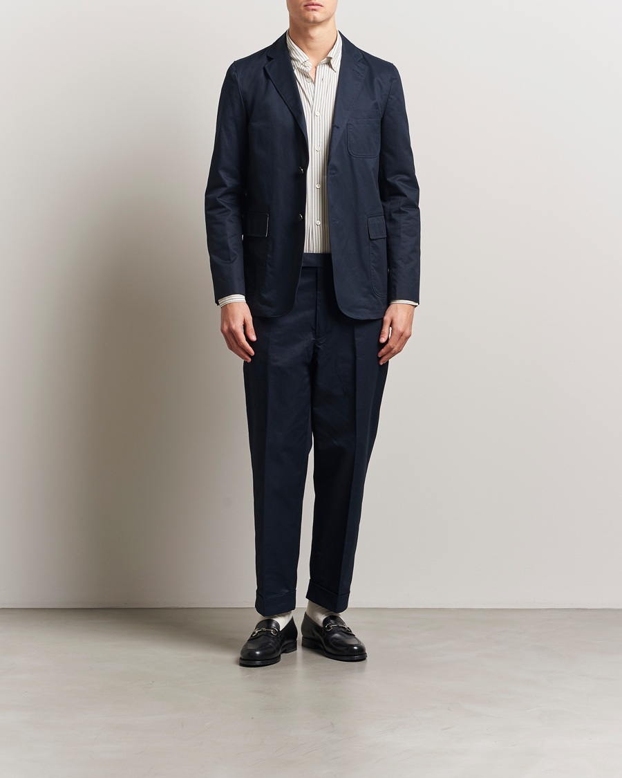 Herre | Dressjakker | BEAMS PLUS | Cotton Twill Blazer Navy