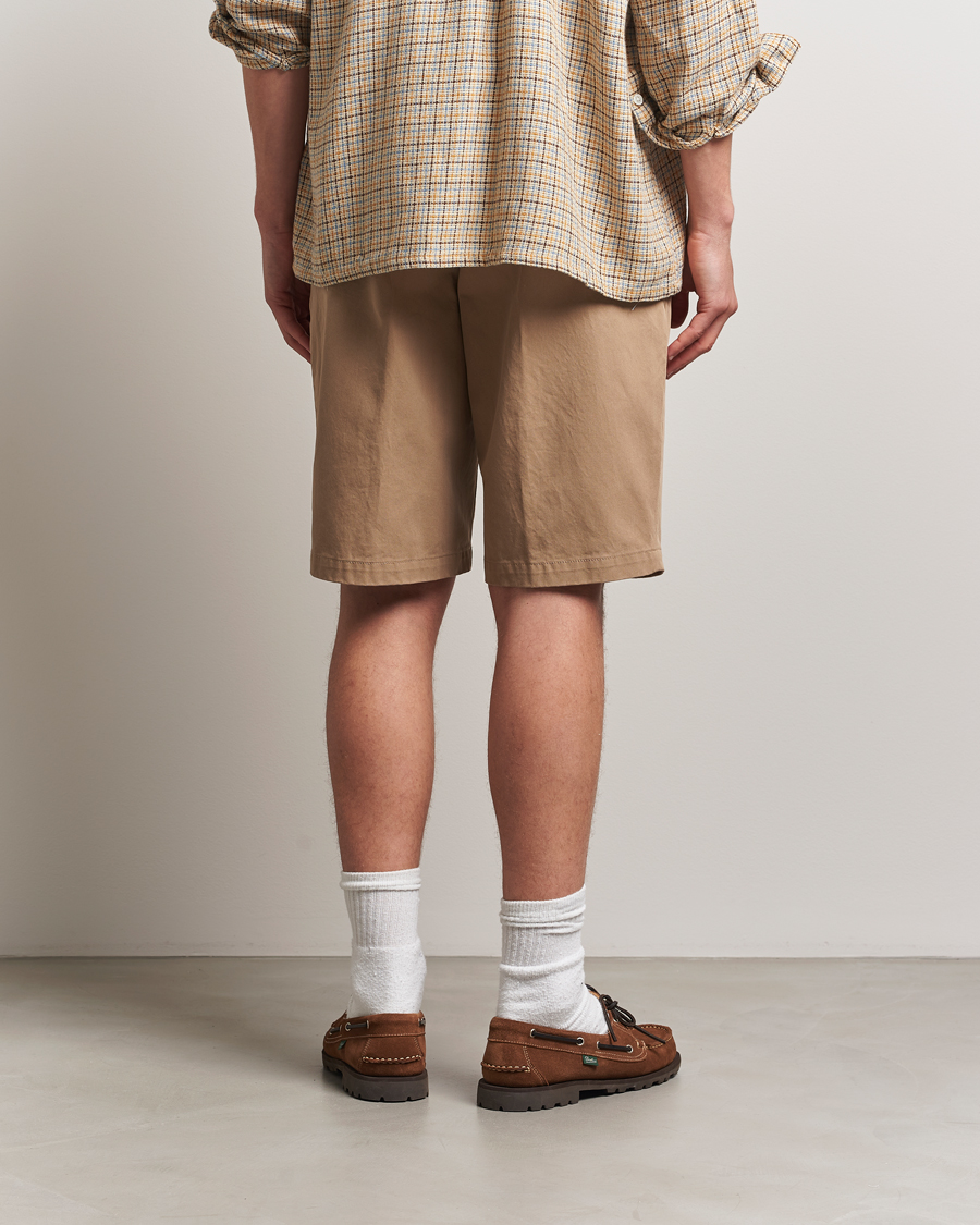 Herre | Shorts | BEAMS PLUS | Pleated Twill Shorts Khaki