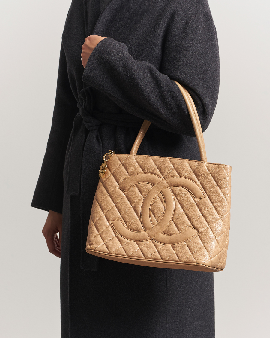 Herre | Gifts for Her | Chanel Pre-Owned | Medallion Tote Bag Caviar Beige