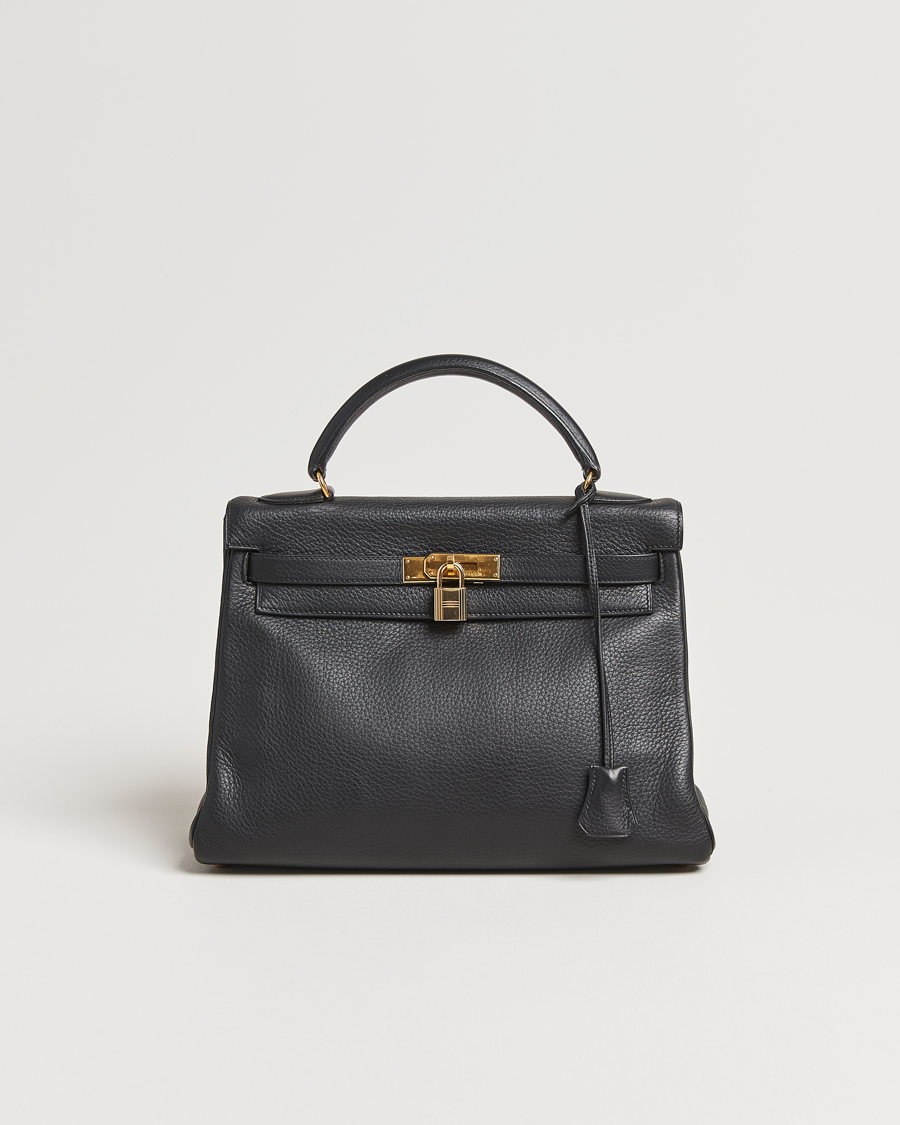 Herre | Pre-Owned & Vintage Bags | Hermès Pre-Owned | Kelly 32 Handbag Taurillon Leather Black