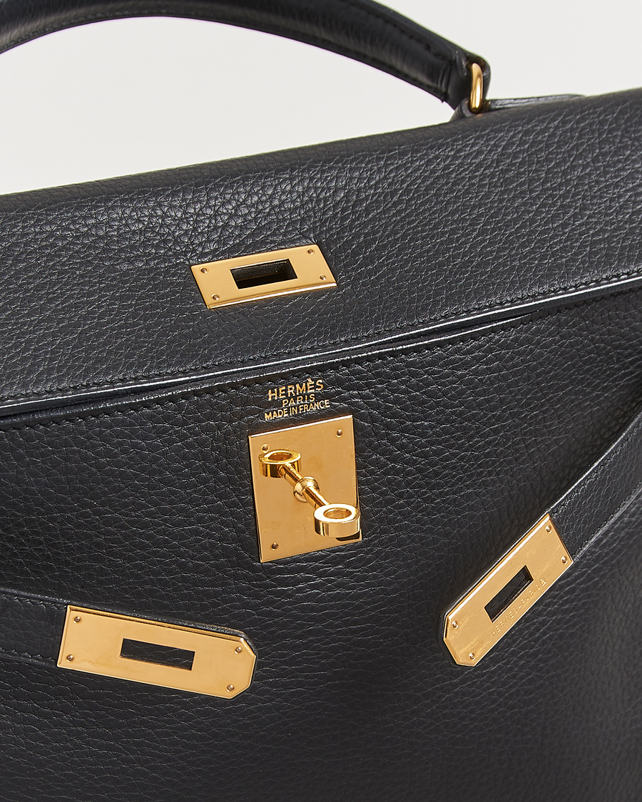 Herre | Pre-Owned & Vintage Bags | Hermès Pre-Owned | Kelly 32 Handbag Taurillon Leather Black