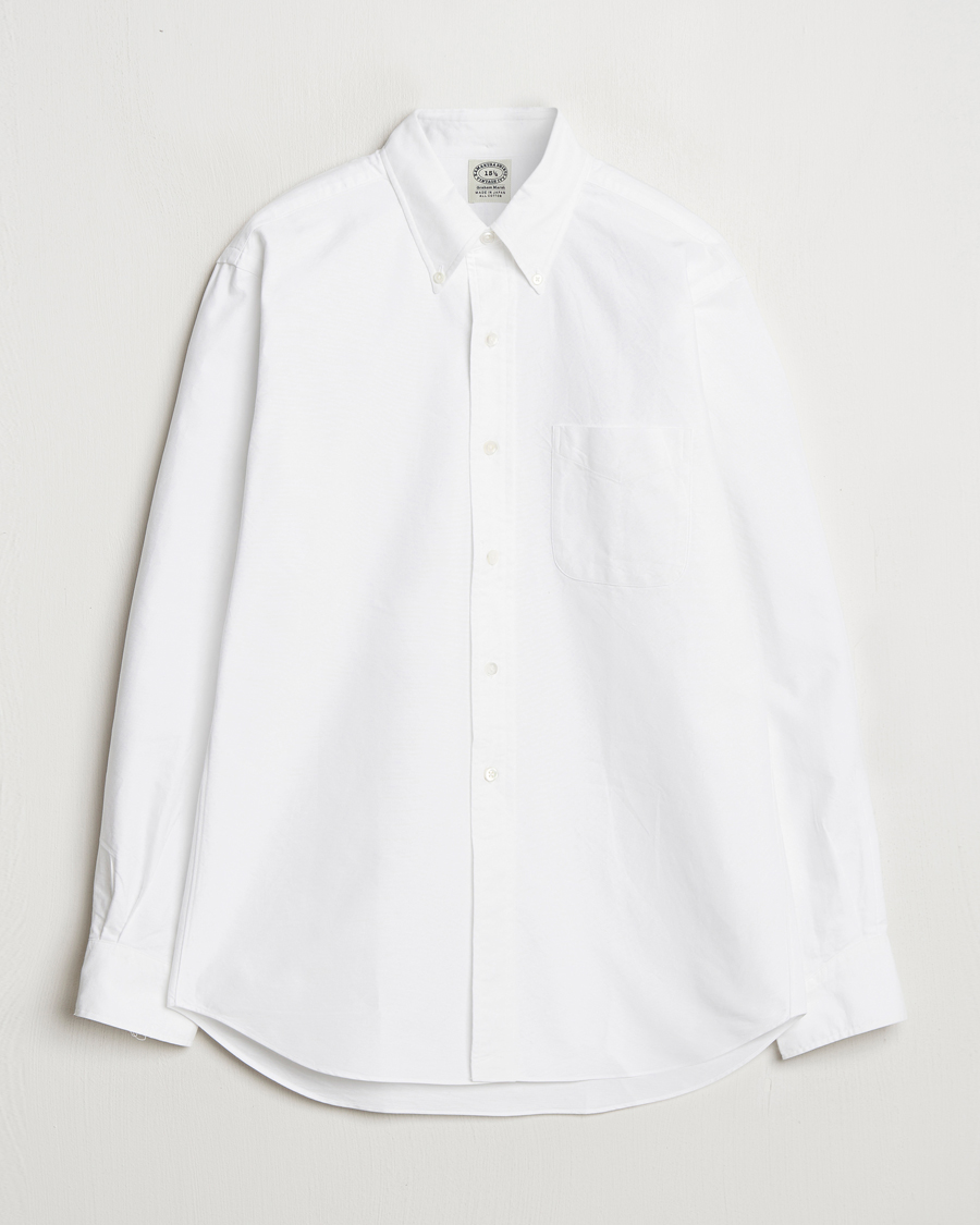 Herre | Skjorter | Kamakura Shirts | Vintage Ivy Oxford Button Down Shirt White