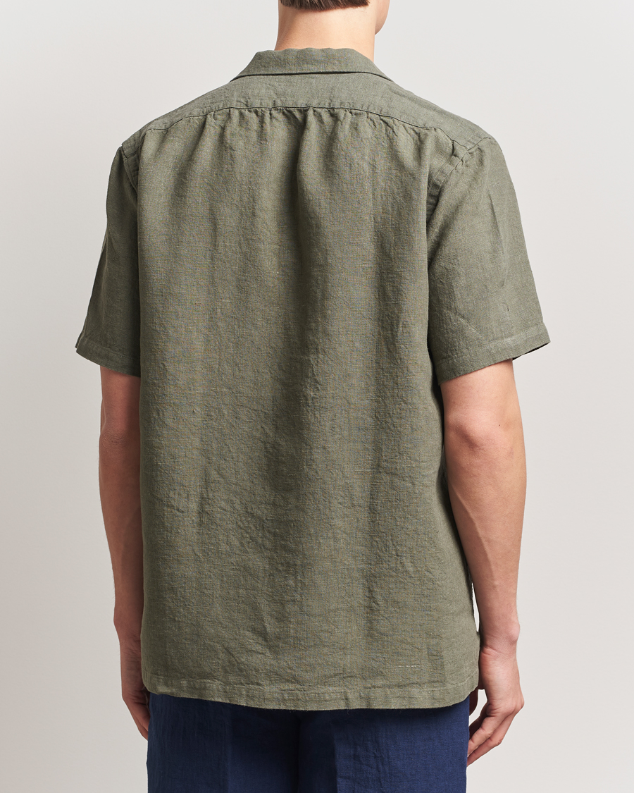 Herre | Skjorter | Kamakura Shirts | Heavy Linen Beach Shirt Green